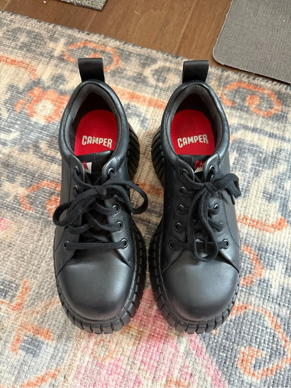 Camper Leather Platform Shoes